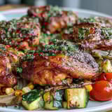 Sheet Pan Chicken Zucchini Corn
