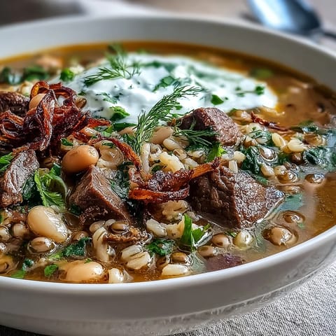 Hearty Persian Beef Barley Soup