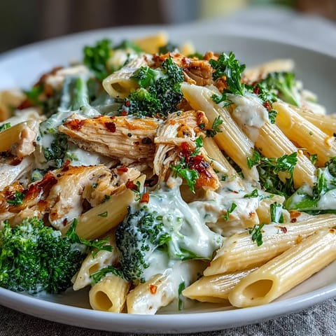 High Protein Rotisserie Chicken Broccoli Pasta