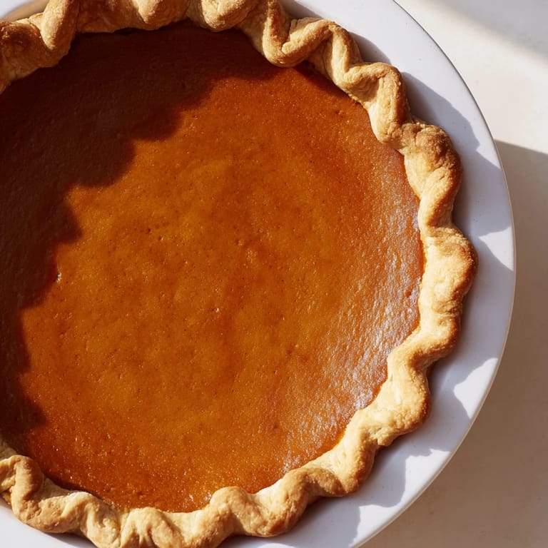 Flaky crust and rich, spiced pumpkin filling make this homemade Pumpkin Pie irresistible.