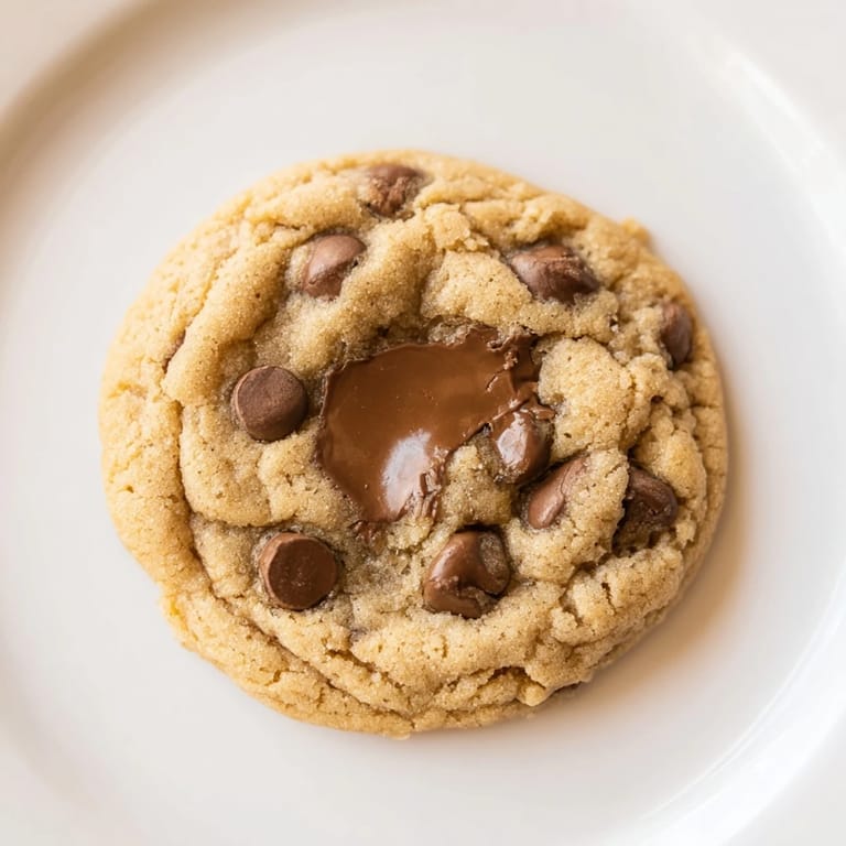 A close-up shot shows gooey chocolate chips melting within these irresistible, soft chocolate chip cookies.