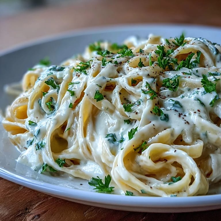 A steaming bowl of this vegetarian pasta dish features velvety cauliflower sauce, fresh herbs, and a light dusting of grated Parmesan.  